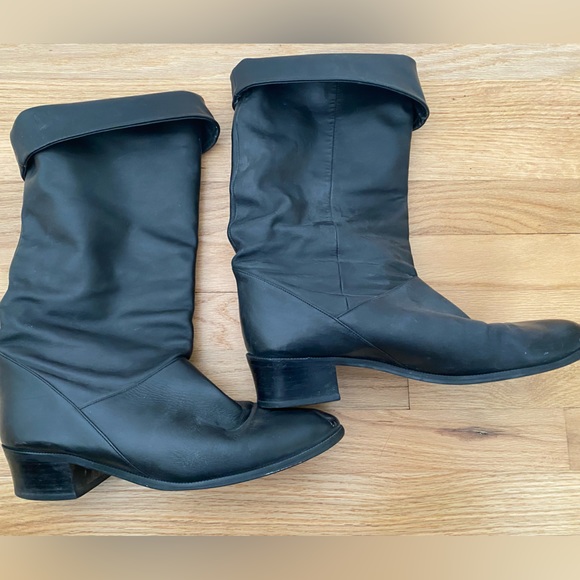 Mister Shoes Shoes - Vintage Mister Shoes leather slouchy pirate 80’s prince boots womens 9 HALLOWEEN